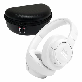 JBL Tune 770NC Wireless Over Ear Noise Cancelling Headphone with gSport Case (White) hi-fi unbalanced input,hi-fi signal purity,hi-fi acoustic panel