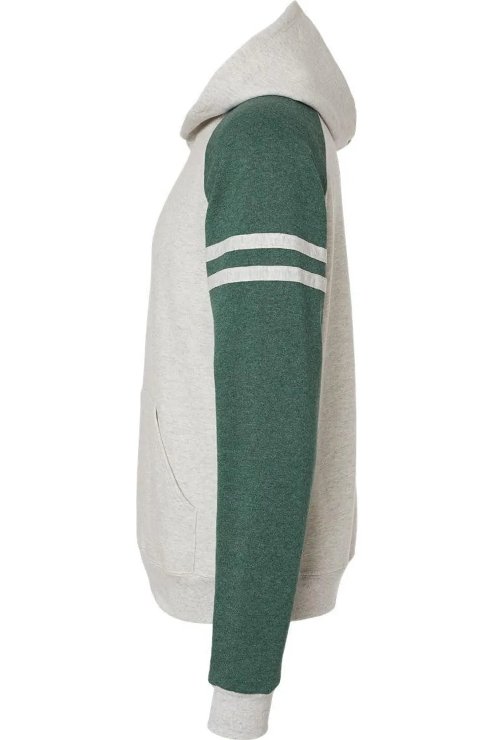 Pull à capuche JERZEES Nublend Varsity avec empiècements colorés et manches raglan