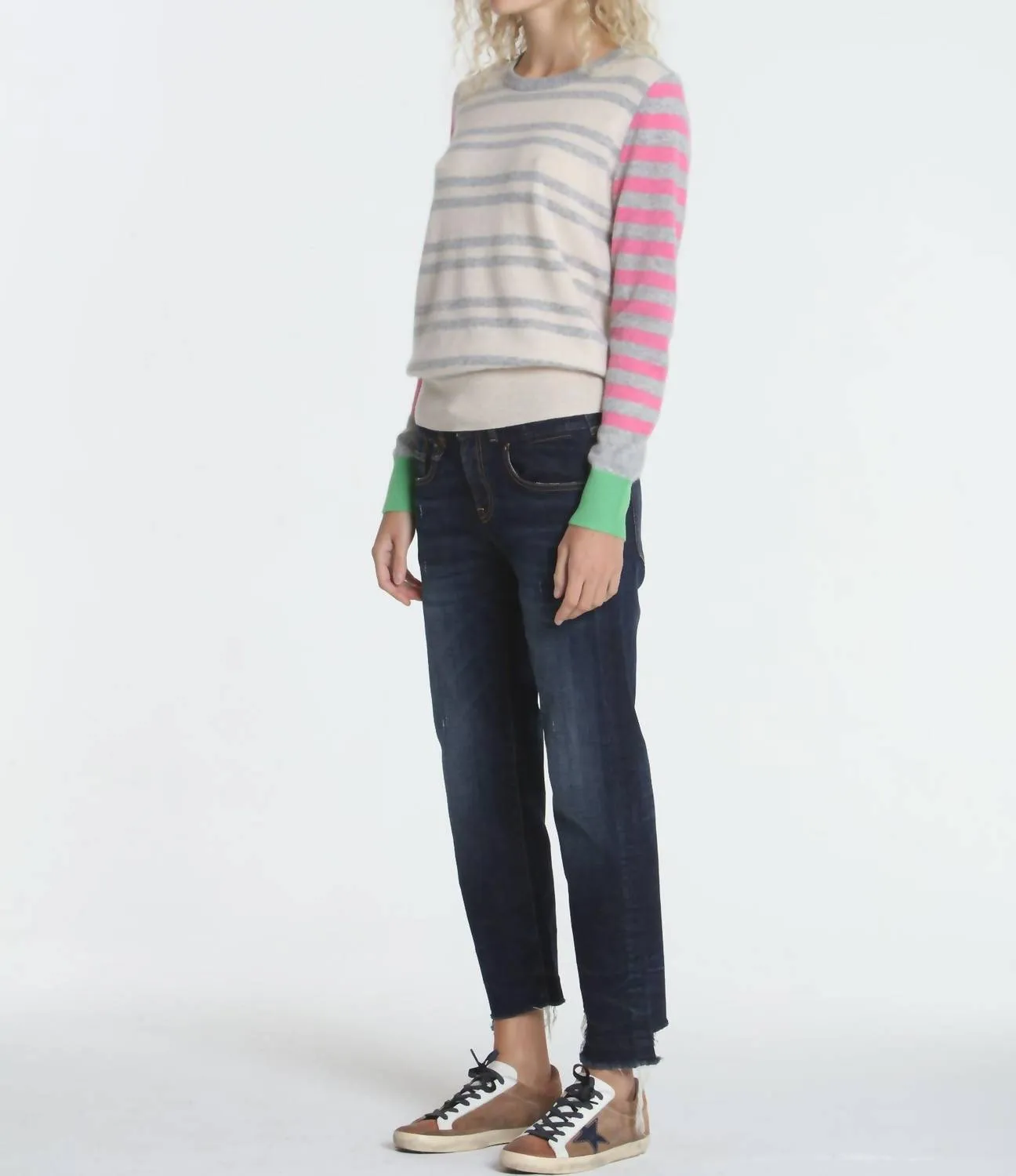 Pull à rayures Jessie en couleur Dune