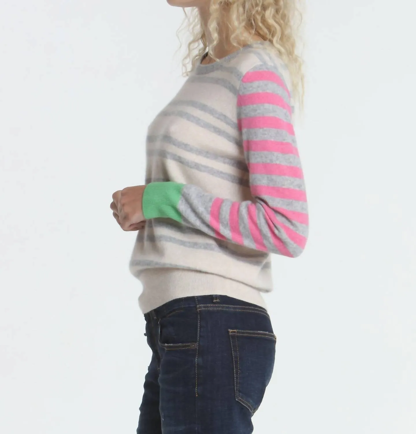 Pull à rayures Jessie en couleur Dune