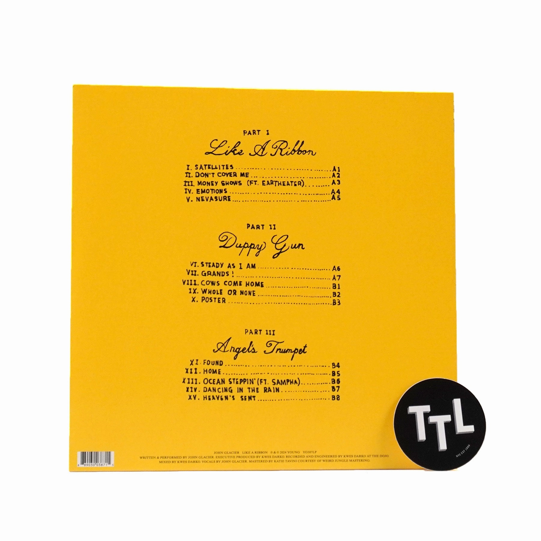 John Glacier: Like A Ribbon Vinyl LP