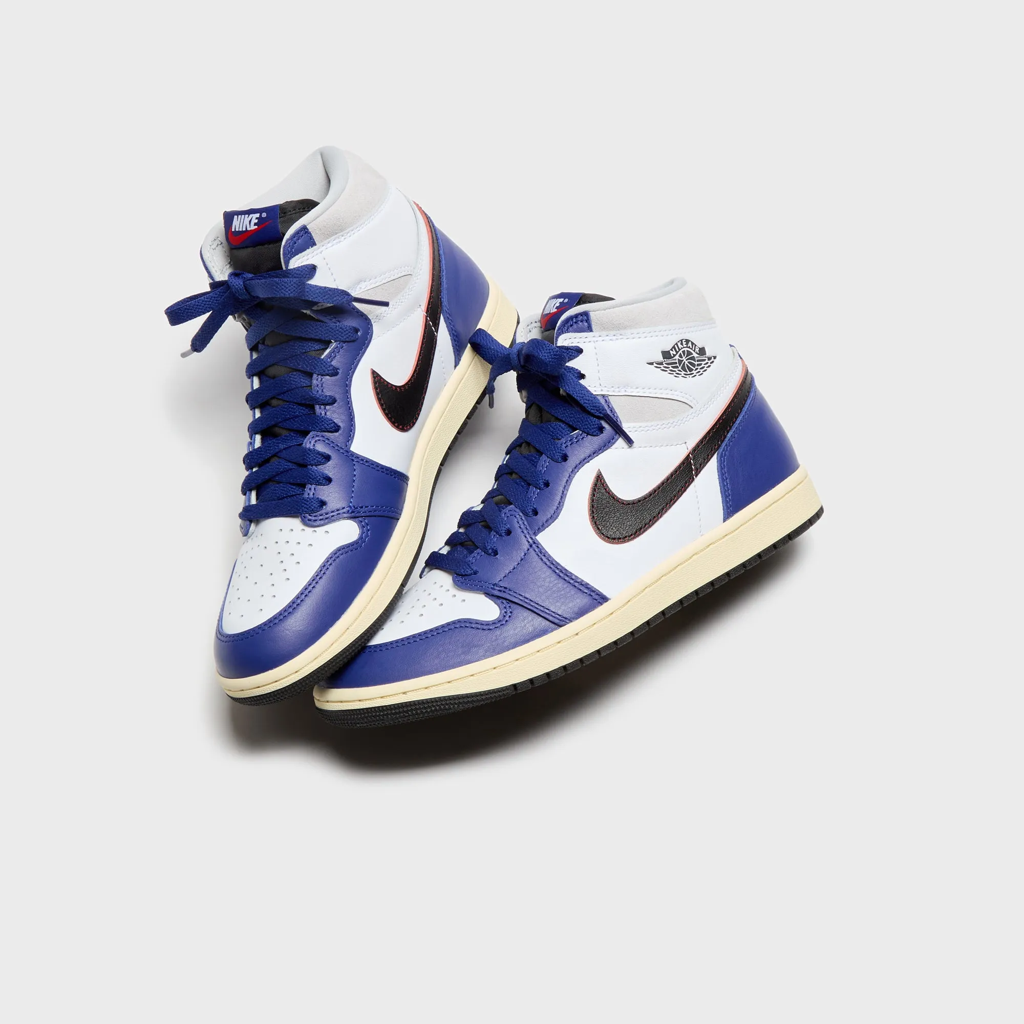 Jordan Air Jordan 1 Retro High Og -  White / Black / Neutral Grey / Deep Royal Blue / Muslin Mother's Day Sale New Year's Eve Sale