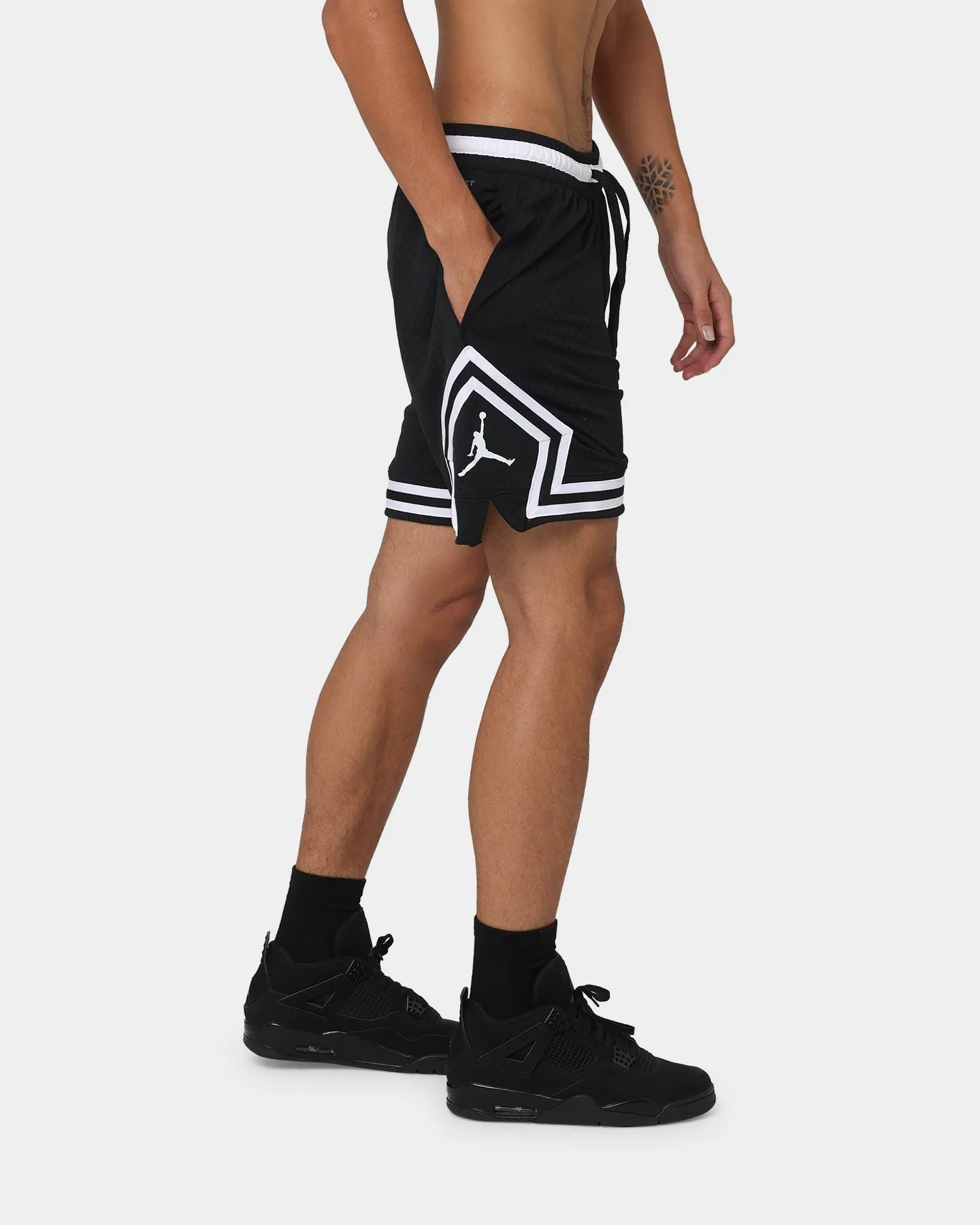 Short de sport Jordan Dri-FIT Diamond Noir/Blanc