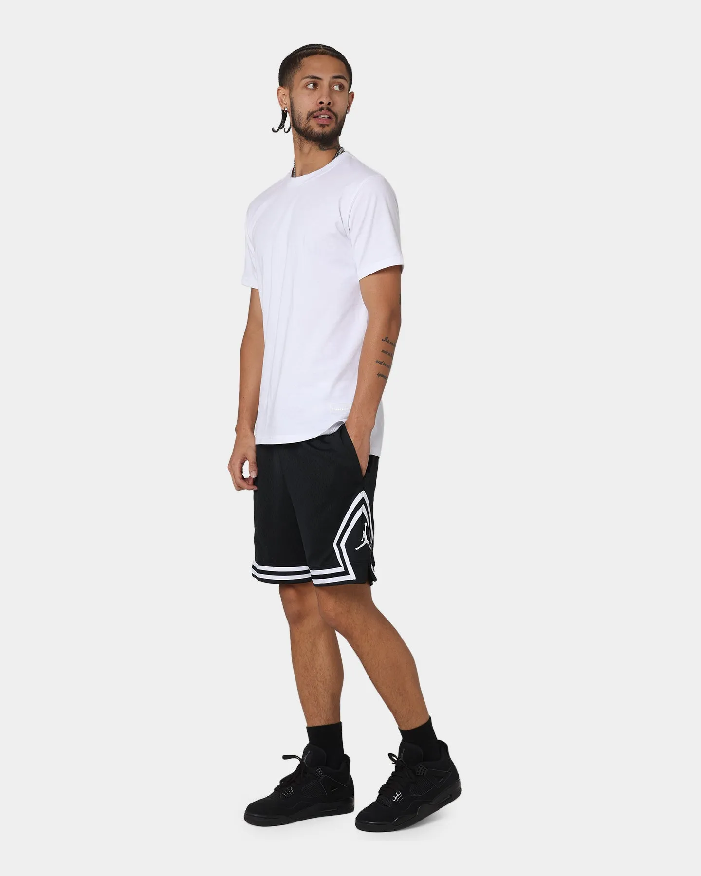 Short de sport Jordan Dri-FIT Diamond Noir/Blanc