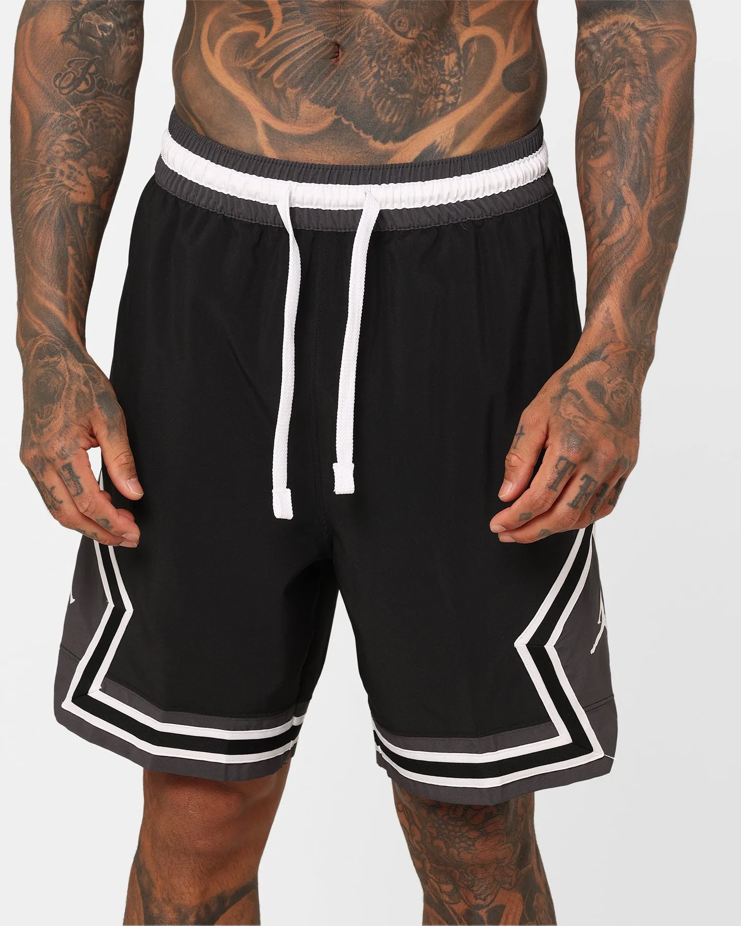 Short sportif Jordan Dri-FIT en tissu diamanté Noir/Blanc/Ombre foncée