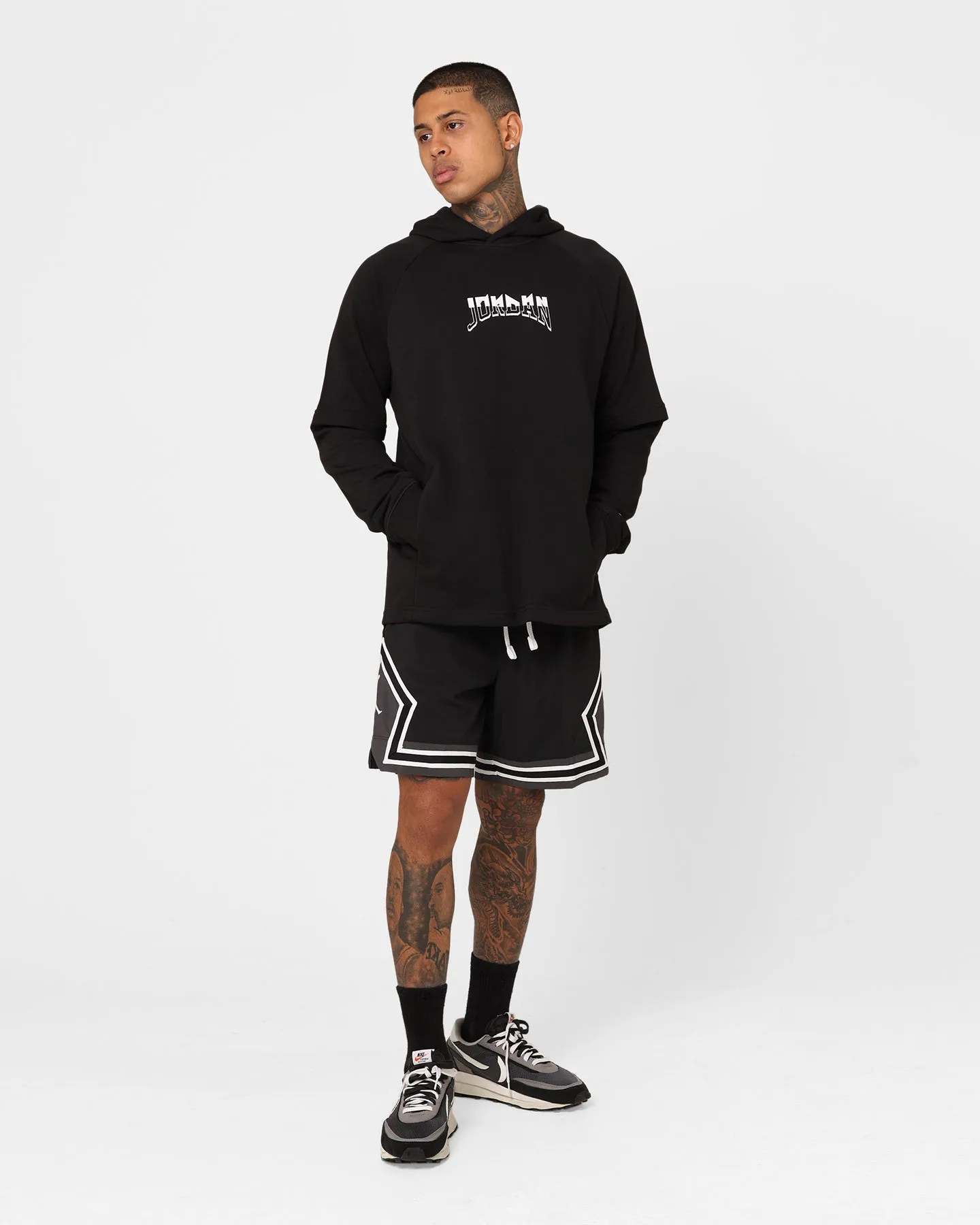 Short sportif Jordan Dri-FIT en tissu diamanté Noir/Blanc/Ombre foncée
