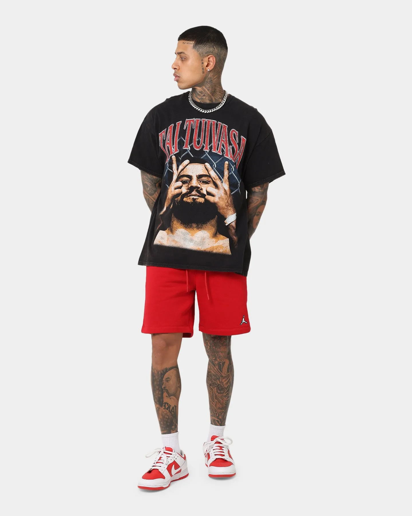 Jordan Essential Shorts en polaire Blanc/Rouge sport