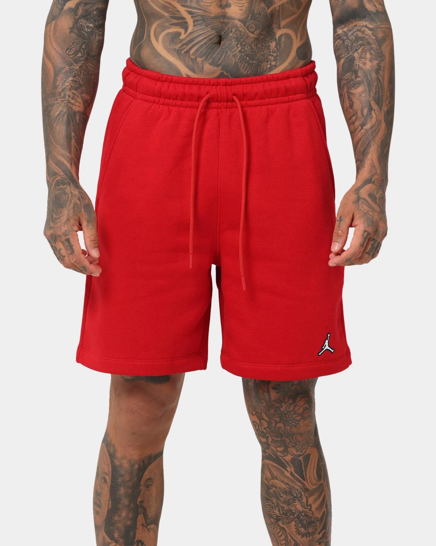 Jordan Essential Shorts en polaire Blanc/Rouge sport