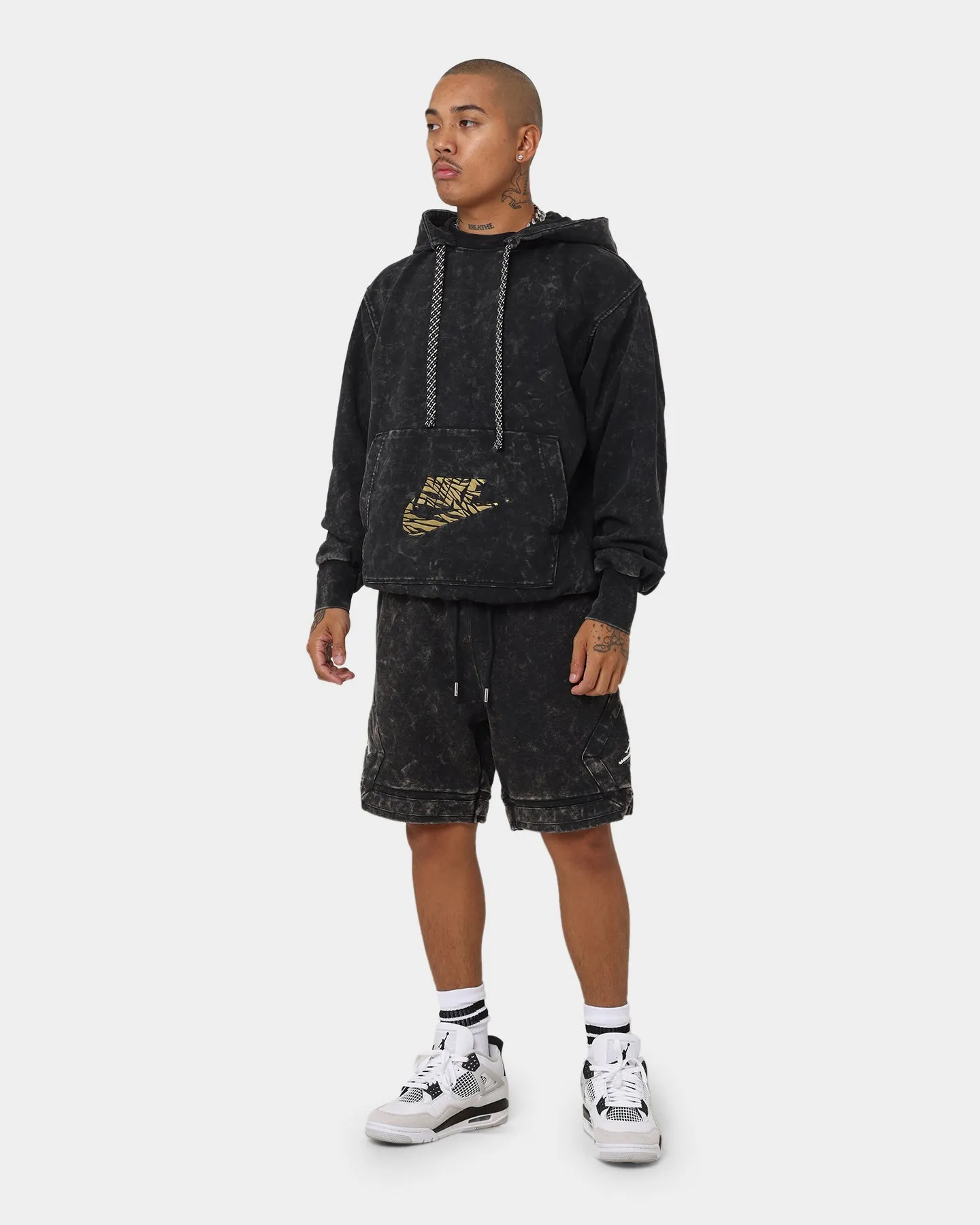 Jordan Essential Shorts en polaire lavée Noir/Voile