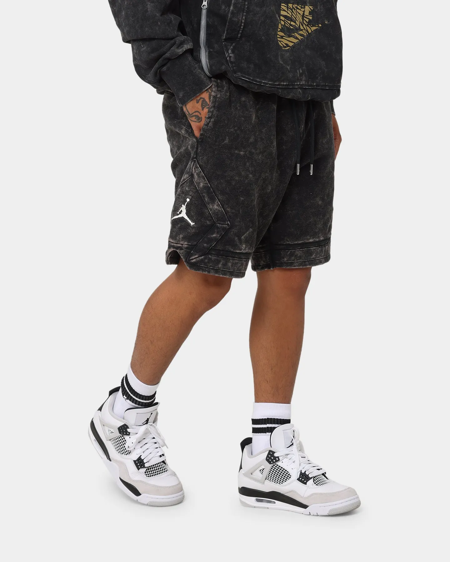 Jordan Essential Shorts en polaire lavée Noir/Voile