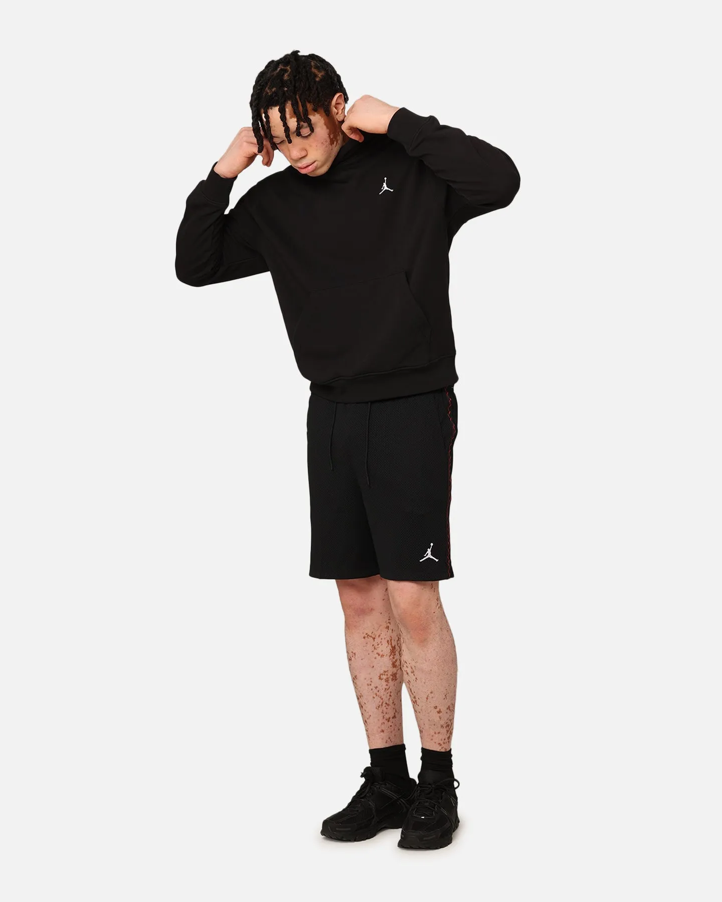 Short en mesh Jordan Flight MVP Noir/Rouge Dune