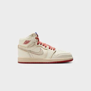 Jordan Ps Air Jordan 1 Retro High Og - Sail / Cinnabar / Light Bone Leather Oxford Trait In Use Comfort