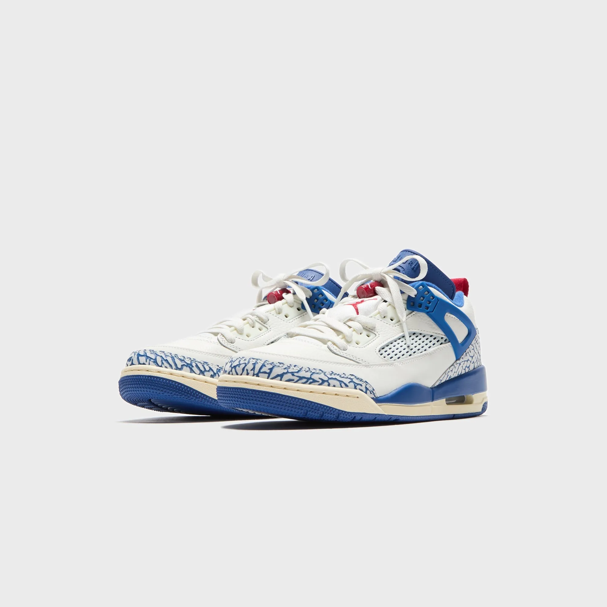 Vintage Aesthetic Self-Validating Jordan Spizike Low - Sail / Stormblue / Varsity Red / Muslin