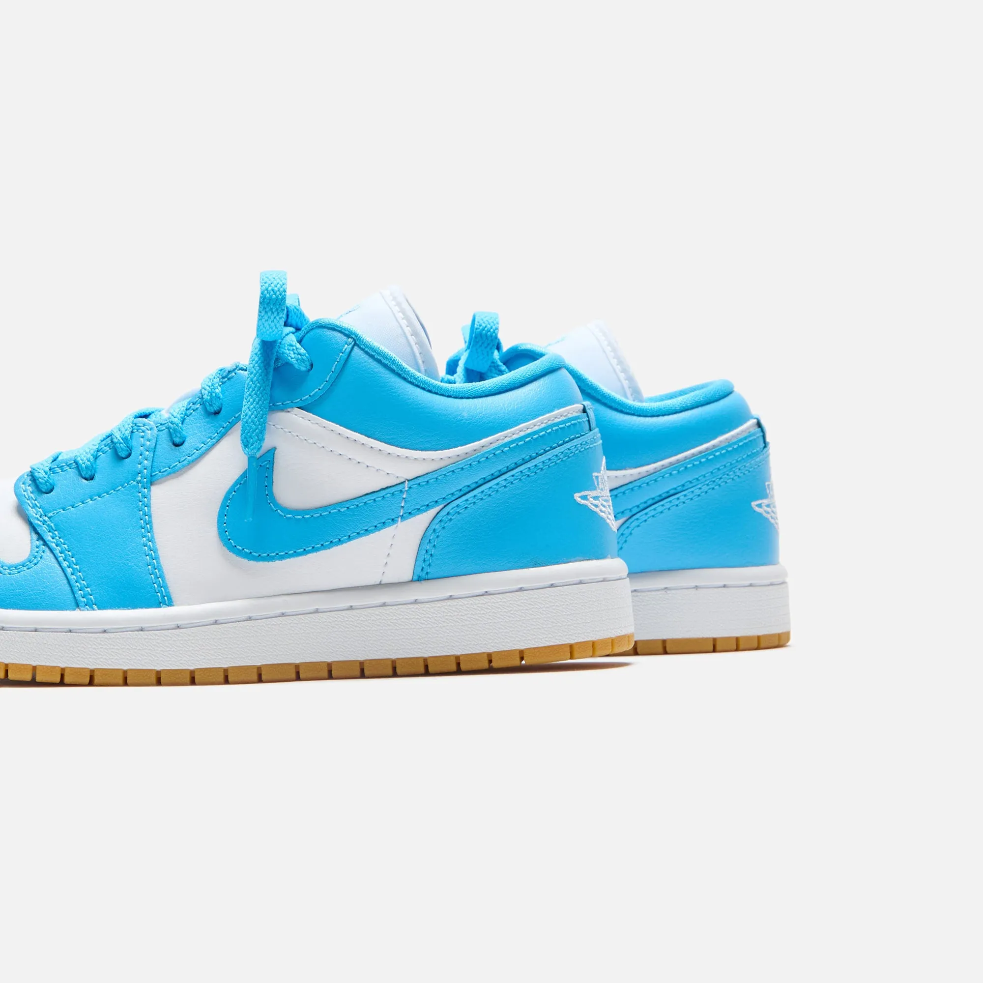 Jordan Wmns Air Jordan 1 Low - White / Gum Light Brown / Dark Powder Blue Self-Wellness Gear