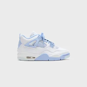 Jordan Wmns Air Jordan 4 Retro - White / Aluminum / Blue Tint / Oil Green Quick-Drying Mesh Exclusive Design