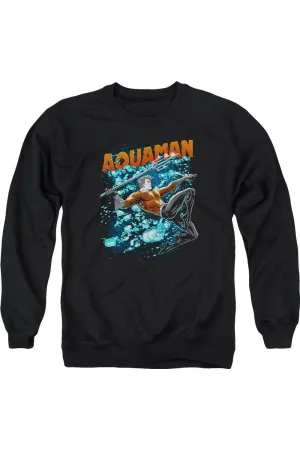 Pull à capuche pour adulte Justice League of America Aquaman à motifs bulles