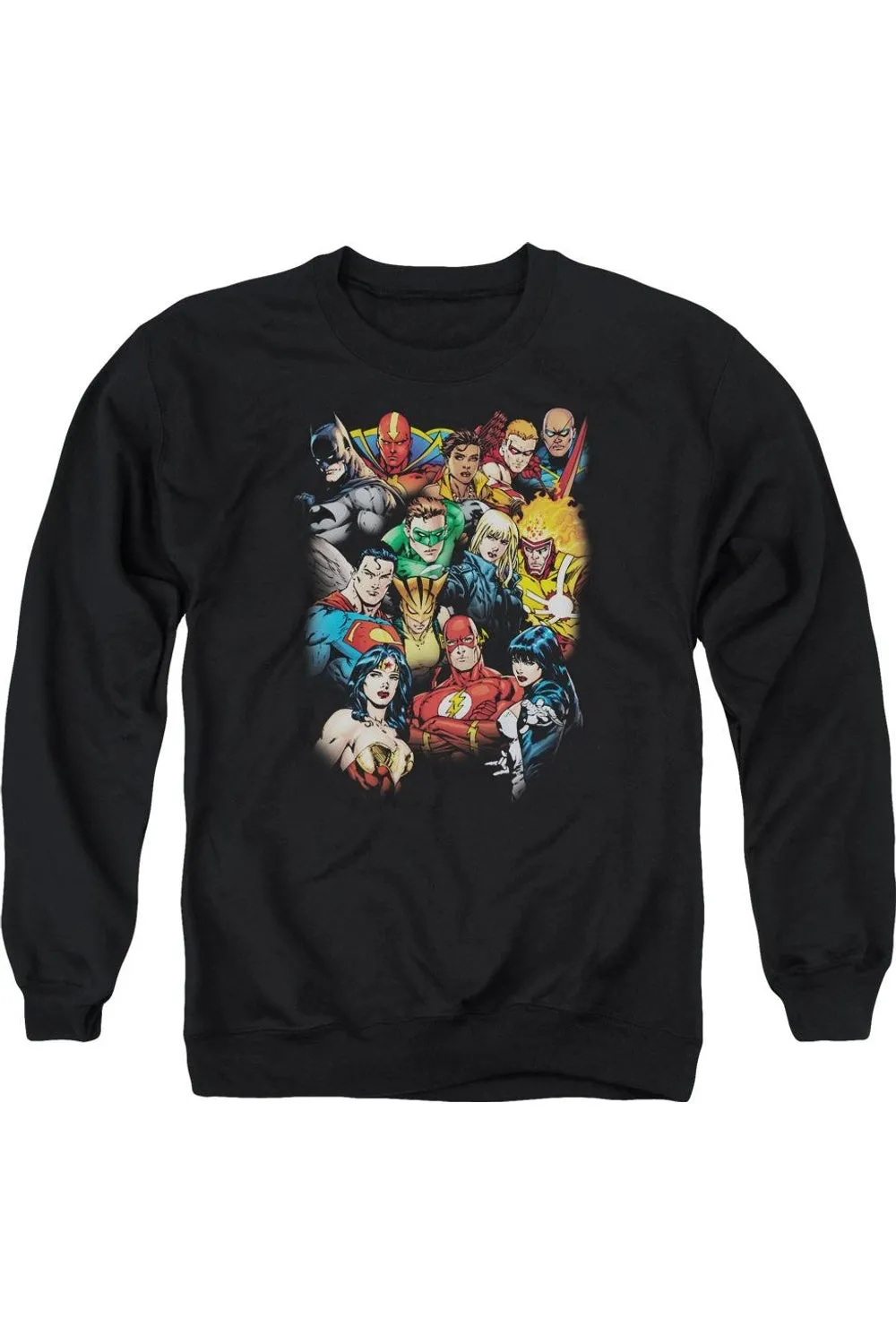 Justice League of America Leagues All Here Sweat-shirt Adulte à col rond