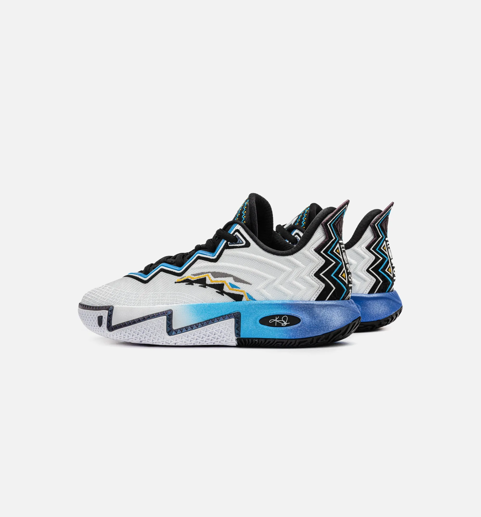 Slip - On Benefit Kai 2 Dallas Mens Basketball Shoe - White/Gradient Blue