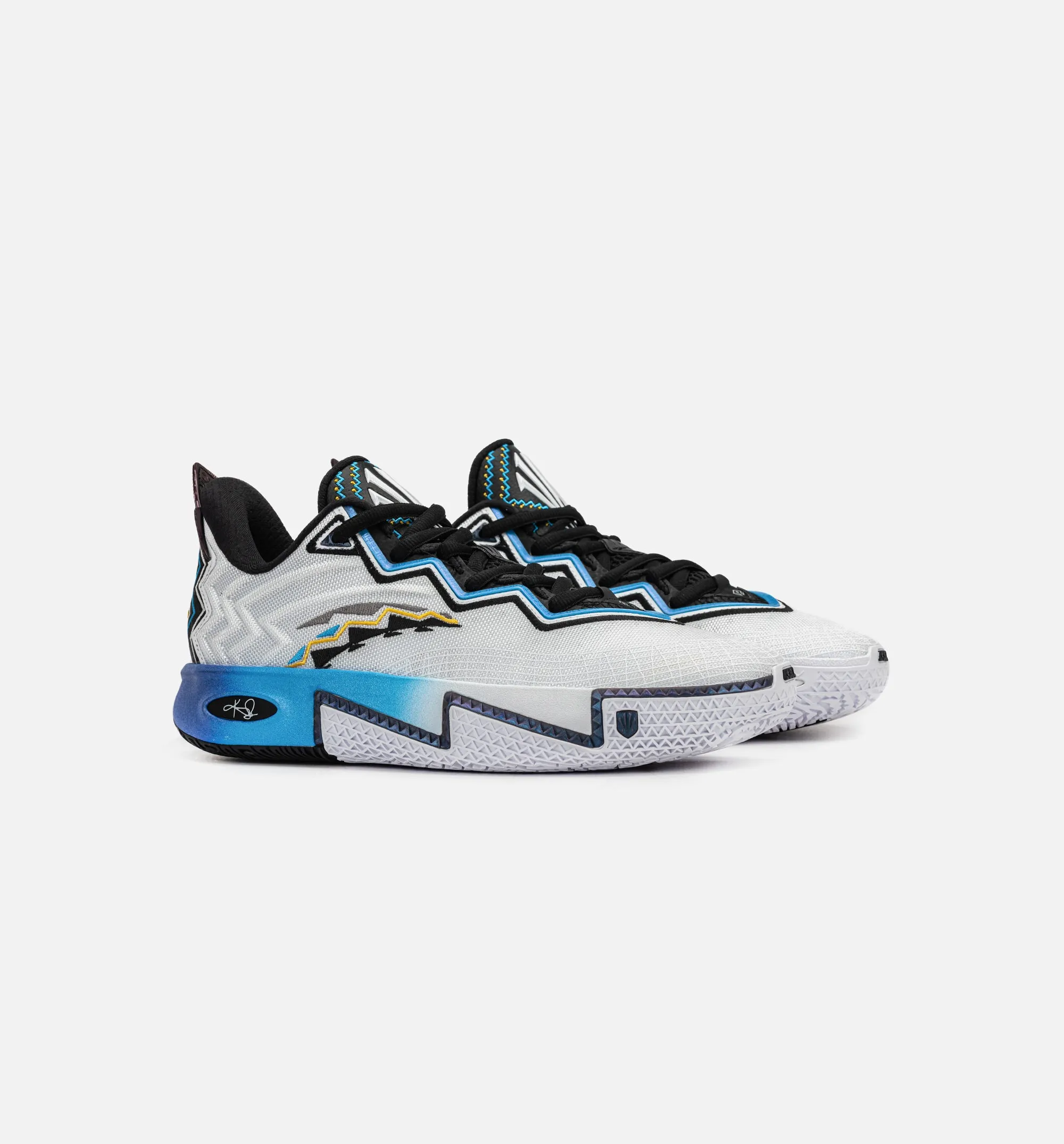 Kai 2 Dallas Mens Basketball Shoe - White/Gradient Blue Foot Textile