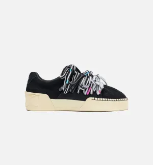 Kai Hela Roots Tribe Mens Lifestyle Shoe - Black/White/Multicolor Fluted Design Comfortable Strapping System Build