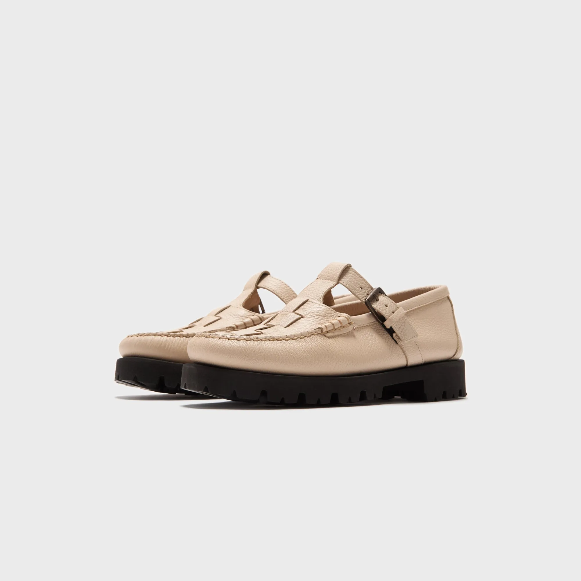 Fleece G.H. Bass Mary Jane Fisherman Super Lug - Off White