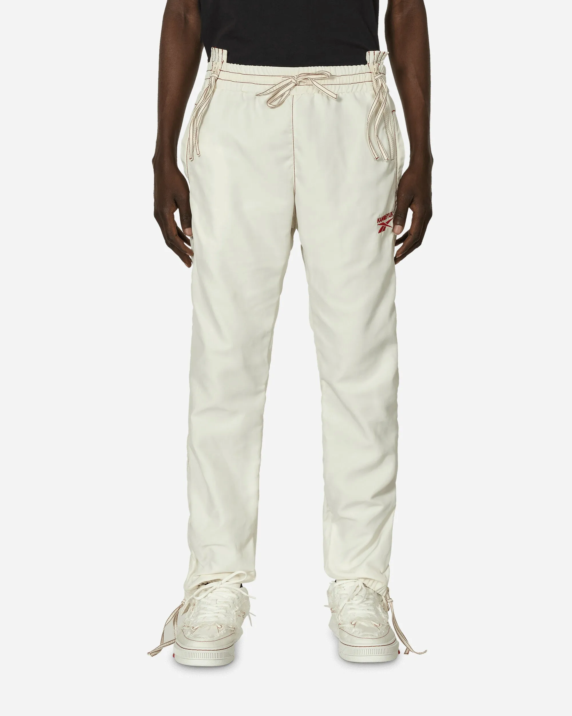 Kanghyuk Track Pants White Easy - Care and Functional Elastic Band Edge Tape