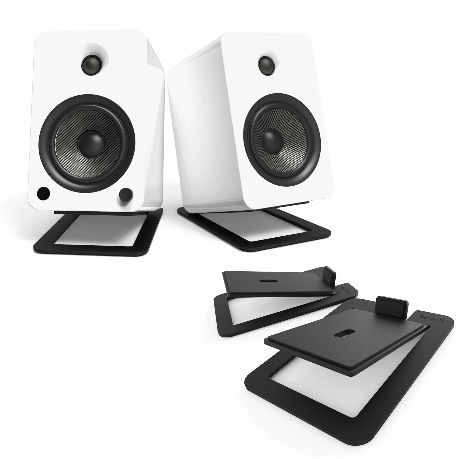 Kanto: S6 Desktop Speaker Stands for YU6 / TUK (Black / Pair) hi-fi digital music server,hi-fi speaker wall mount,hi-fi amp upgrade