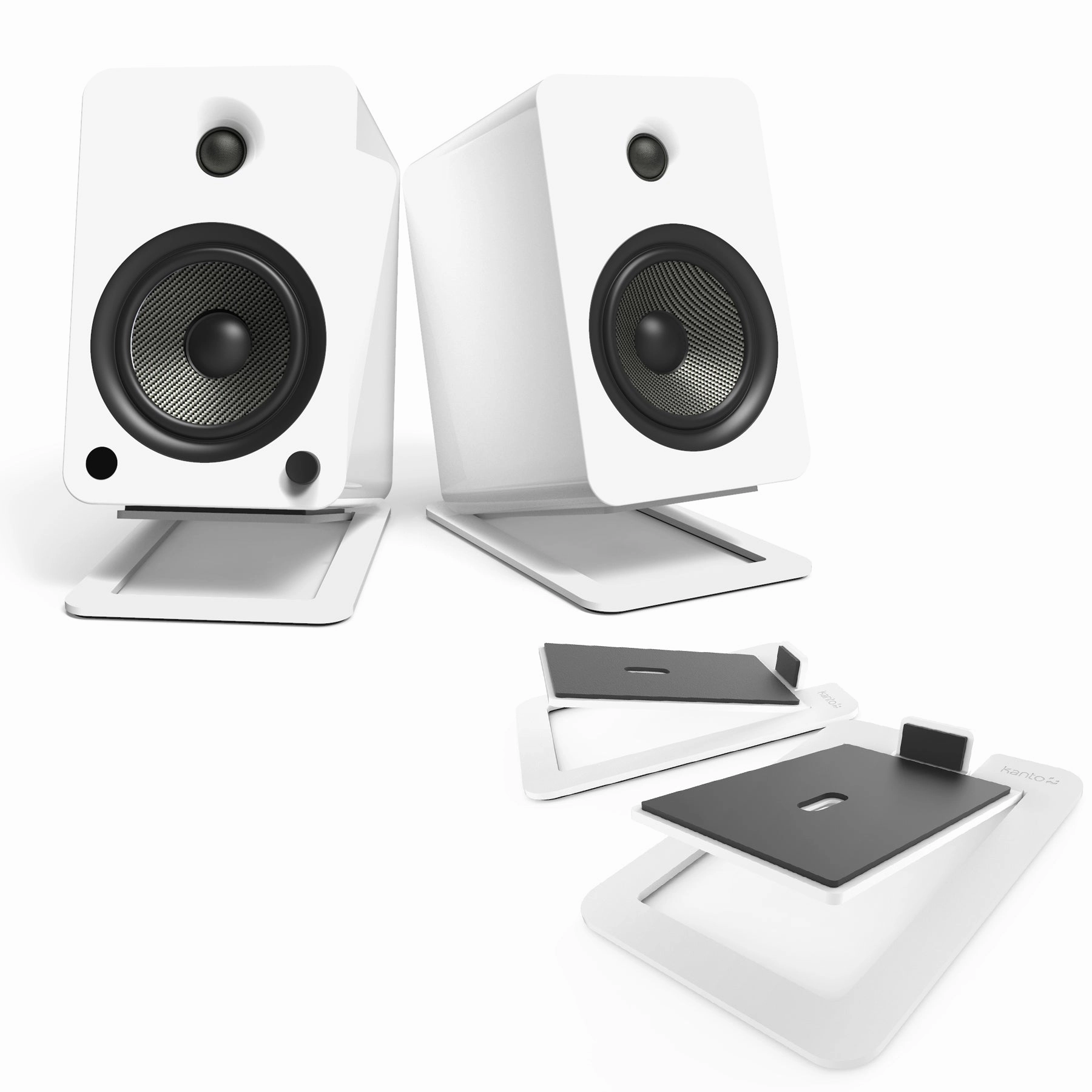 Kanto: S6 Desktop Speaker Stands for YU6 / TUK (White / Pair) hi-fi digital music server,hi-fi speaker wall mount,hi-fi amp upgrade