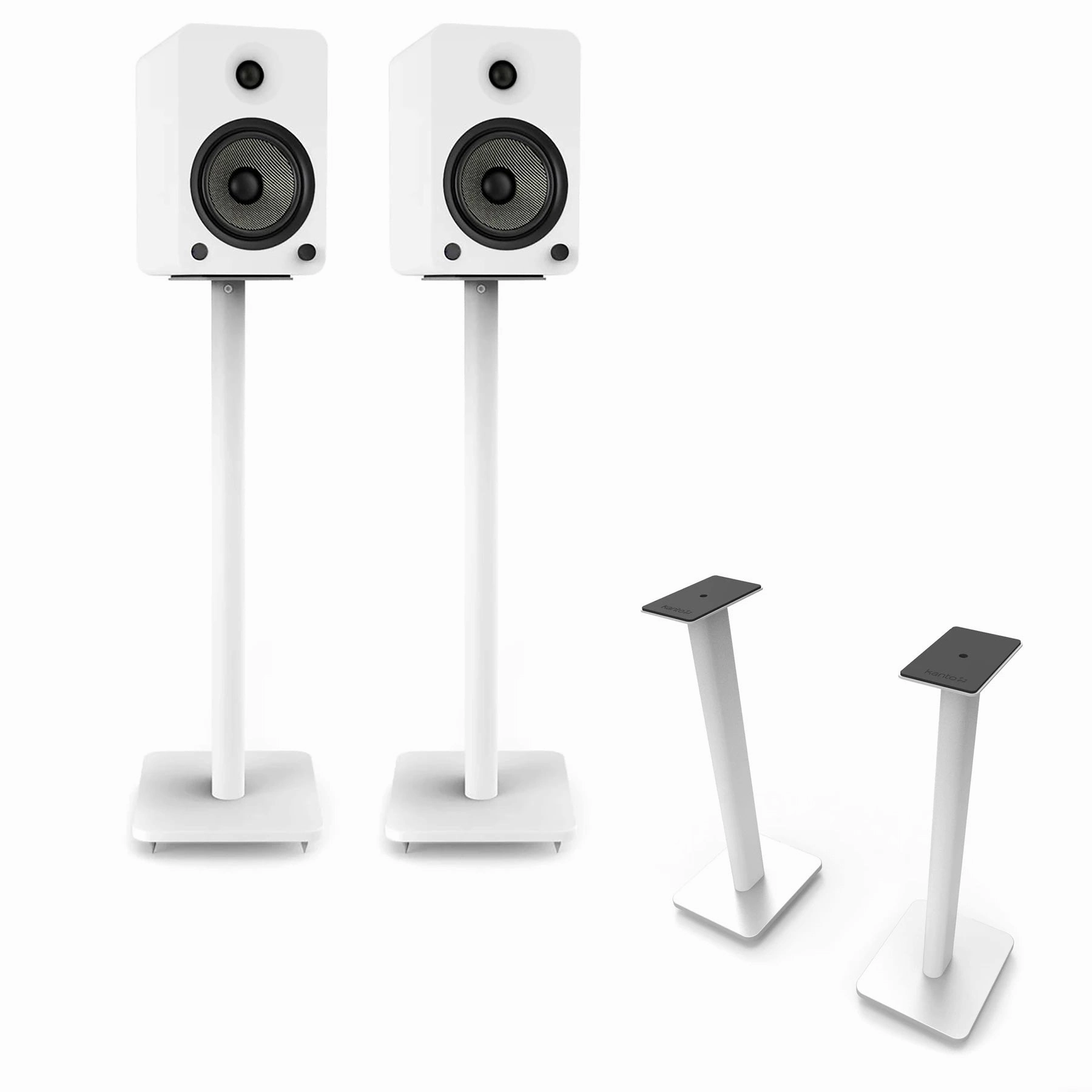 Kanto: SP26PLW Speaker Stands for YU4 / YU6 / TUK (26" Height / White / Pair) hi-fi digital music server,hi-fi speaker wall mount,hi-fi amp upgrade