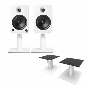 Kanto: SP6HD Desktop Speaker Stands for YU6 / TUK (6" Height / White / Pair)  (Open Box Special) hi-fi DAC amp combo,hi-fi speaker impedance matcher,hi-fi RCA switch