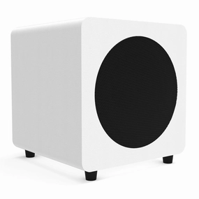 Kanto: SUB8V Powered Subwoofer - Matte White (SUB8VMW) hi-fi DAC amp combo,hi-fi speaker impedance matcher,hi-fi RCA switch