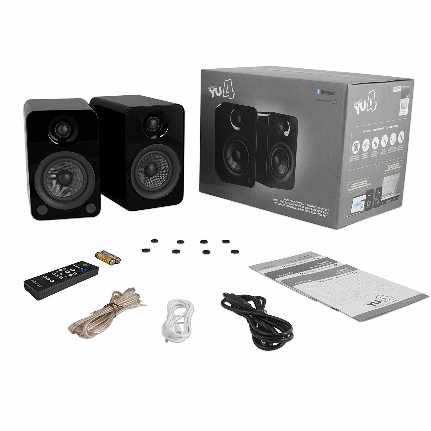 Kanto: YU4 Powered Bookshelf Speakers - Walnut (YU4WALNUT)