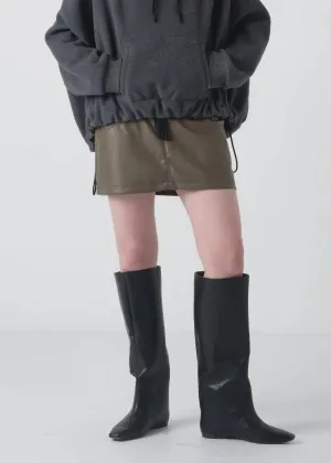 Katie Mini Jupe En Vert Olive Foncé