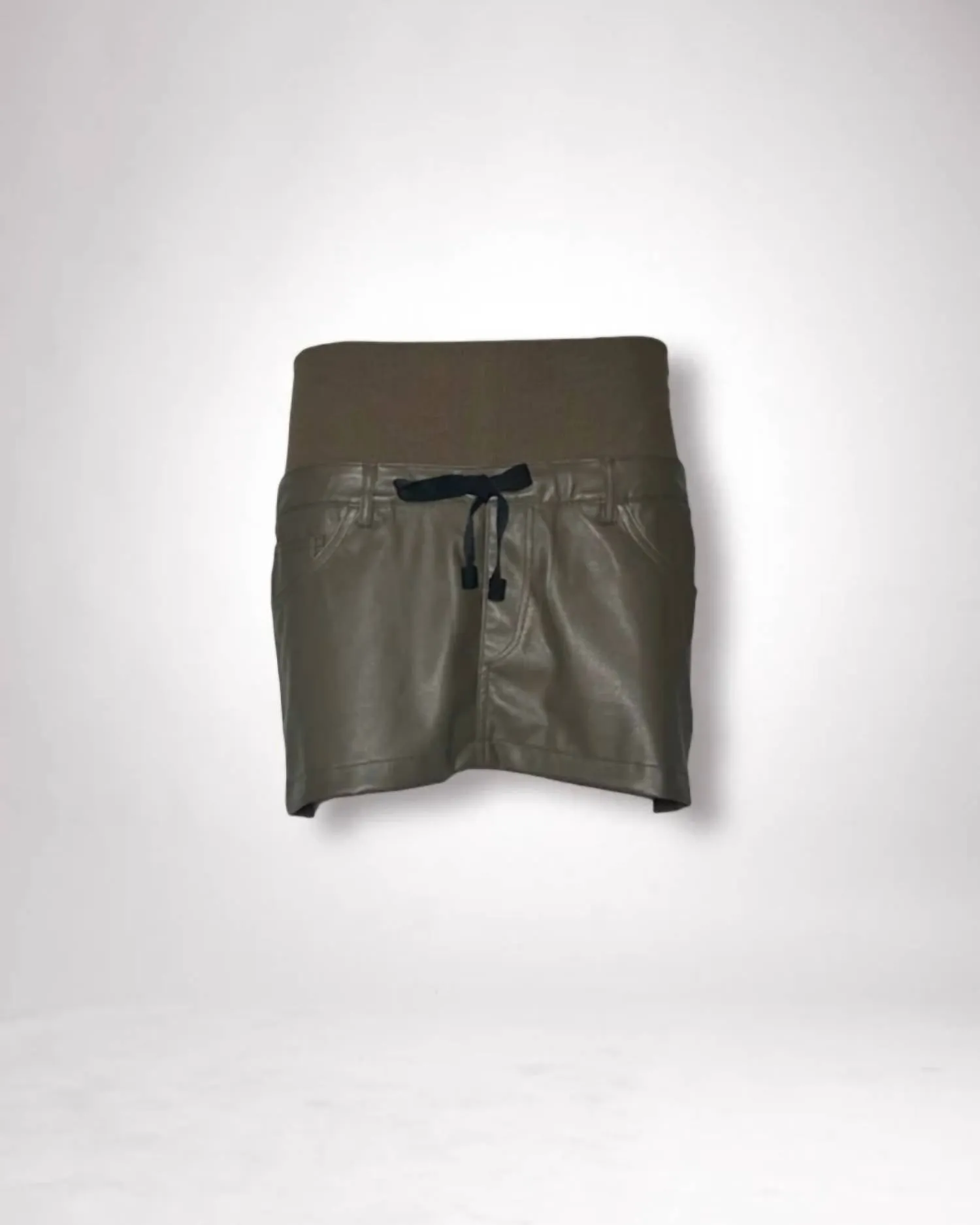 Katie Mini Jupe En Vert Olive Foncé