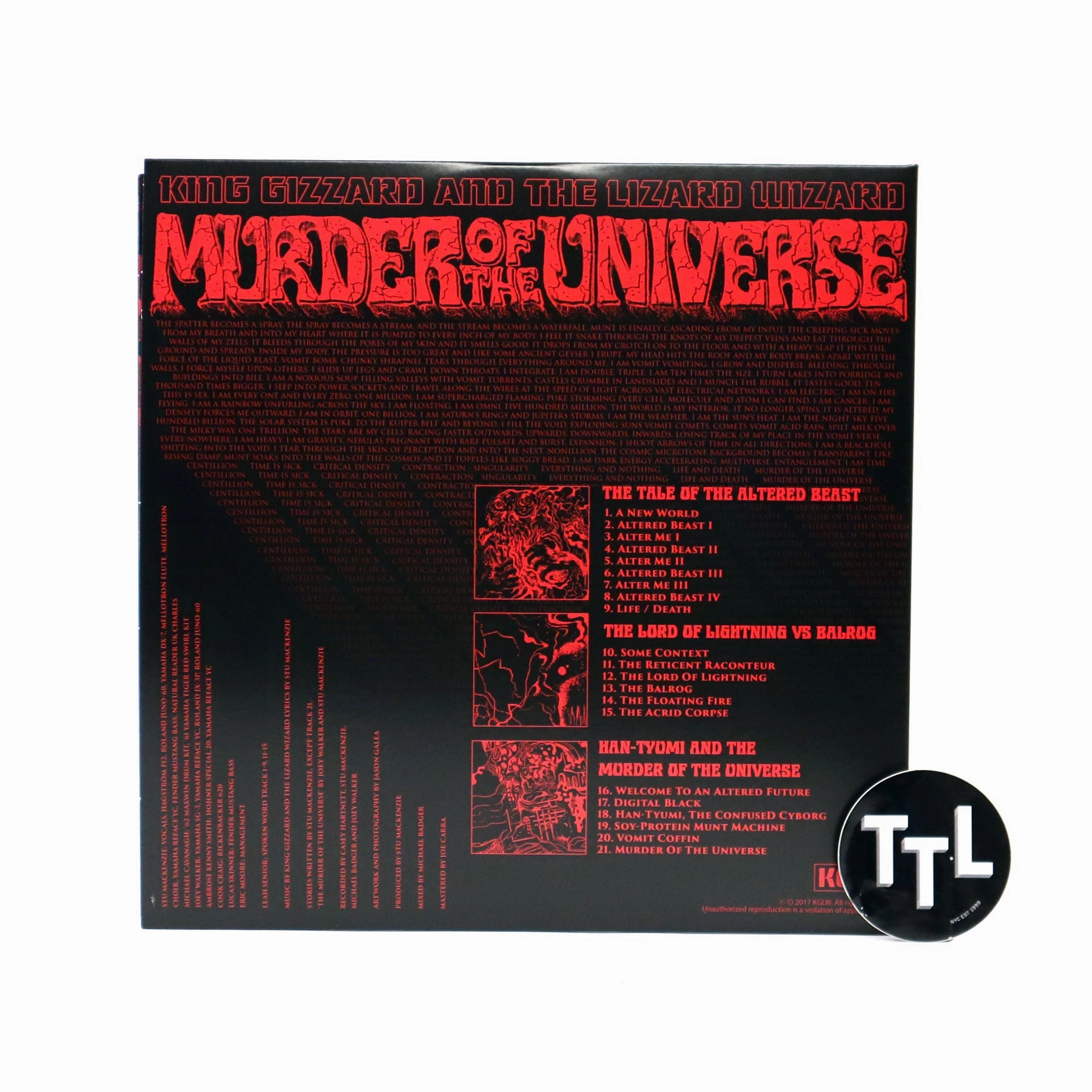 King Gizzard And The Lizard Wizard: Murder Of The Universe (Red Splatter Colored Vinyl) Vinyl 2LP