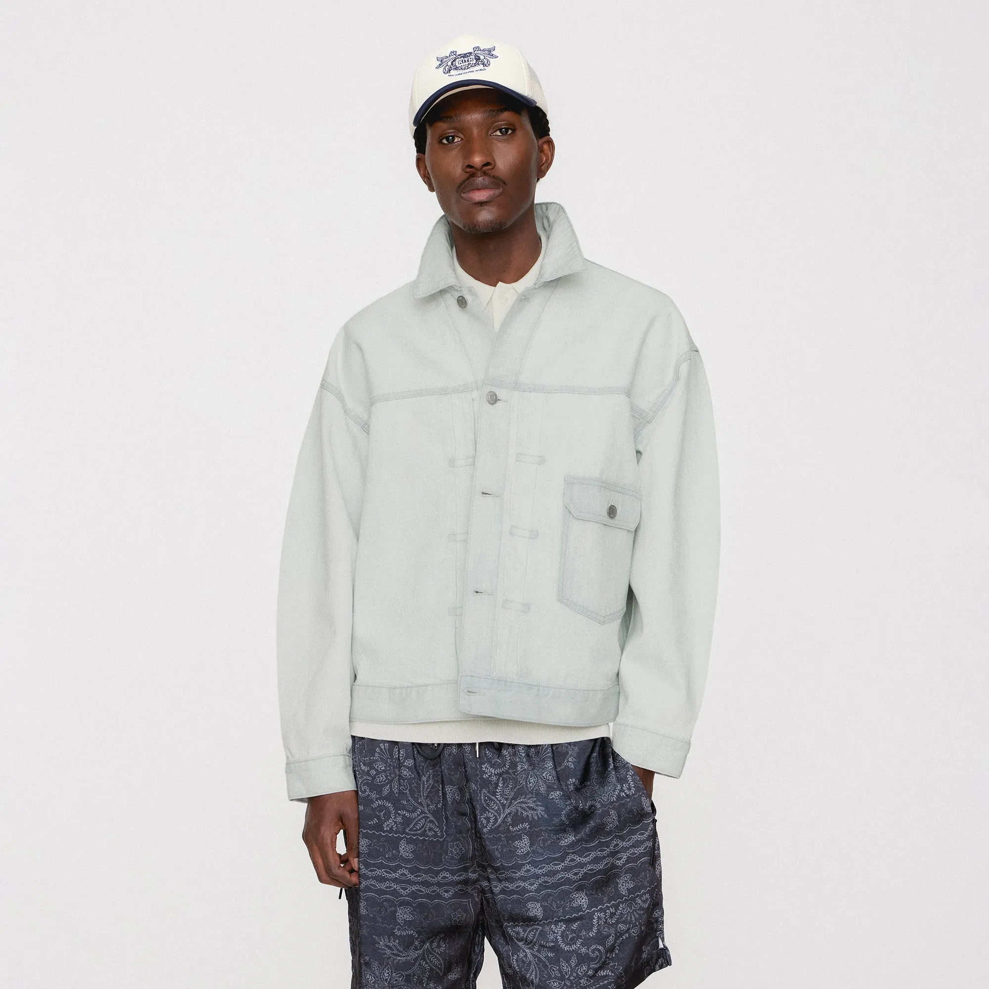 Well-Molded Anti Fade Kith Alonzo Denim Jacket - Eden Wash