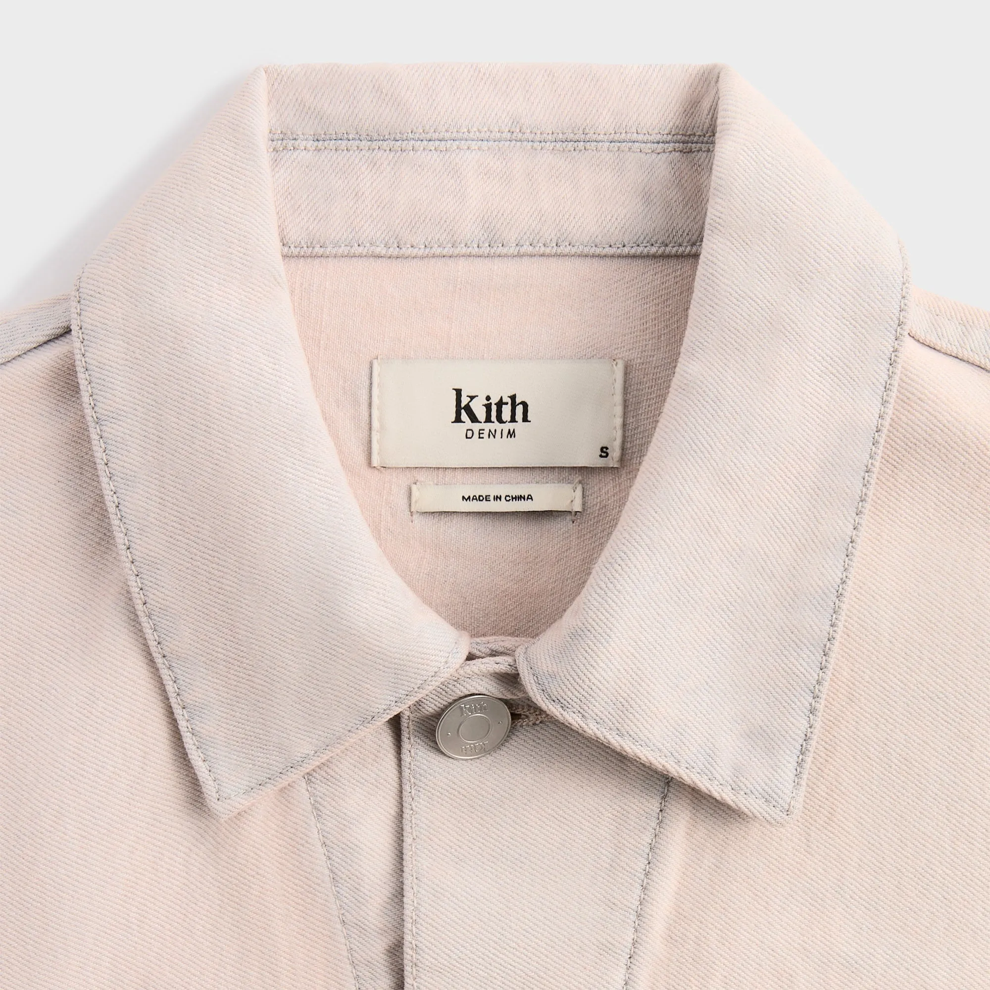Kith Alonzo Denim Jacket - Washed Pastel Adjustable Shoulder