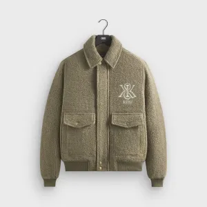 Kith Boucle Hawthorne Flight Jacket - Palomino Agility History Hood With Toggle