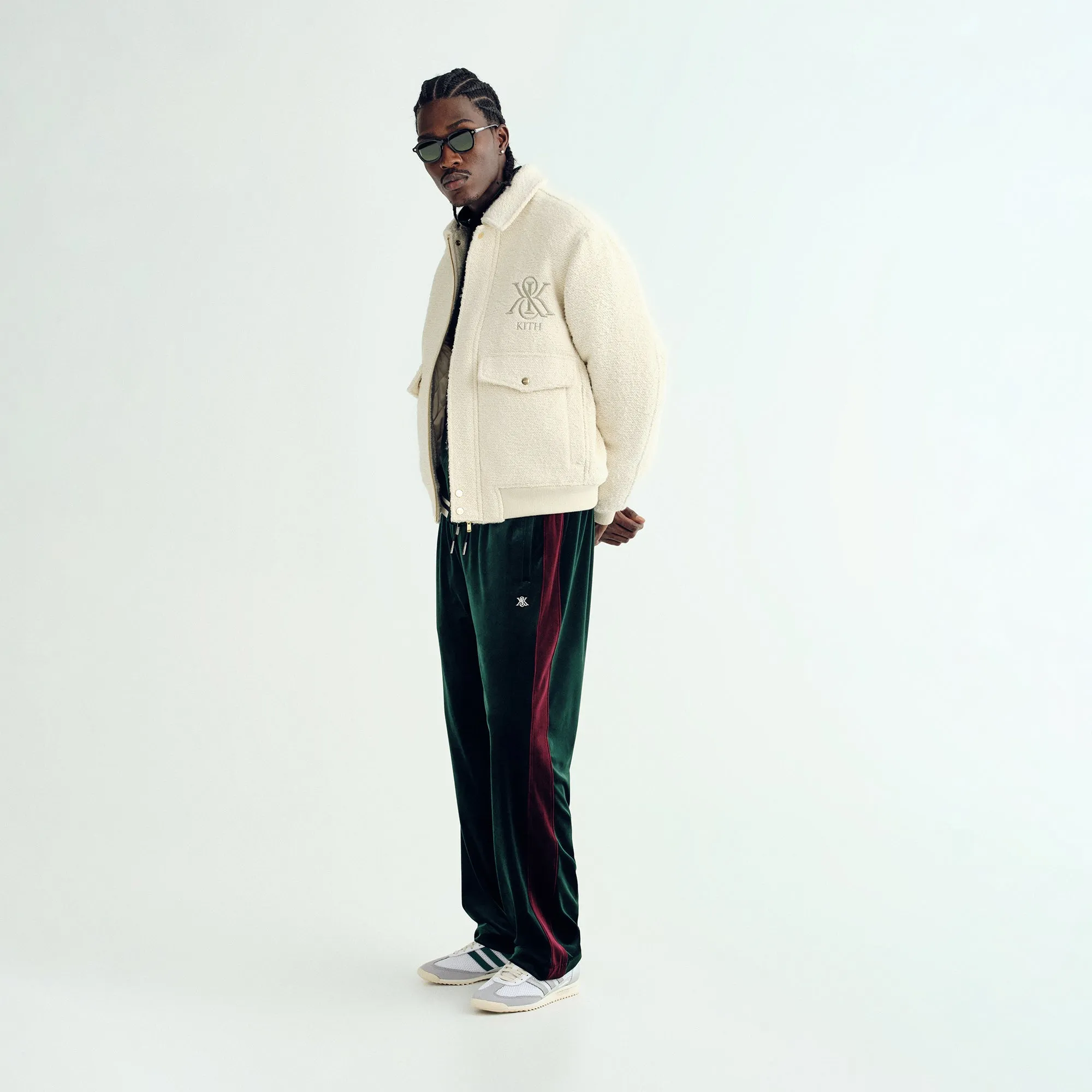 Kith Boucle Hawthorne Flight Jacket - Sandrift Distinct