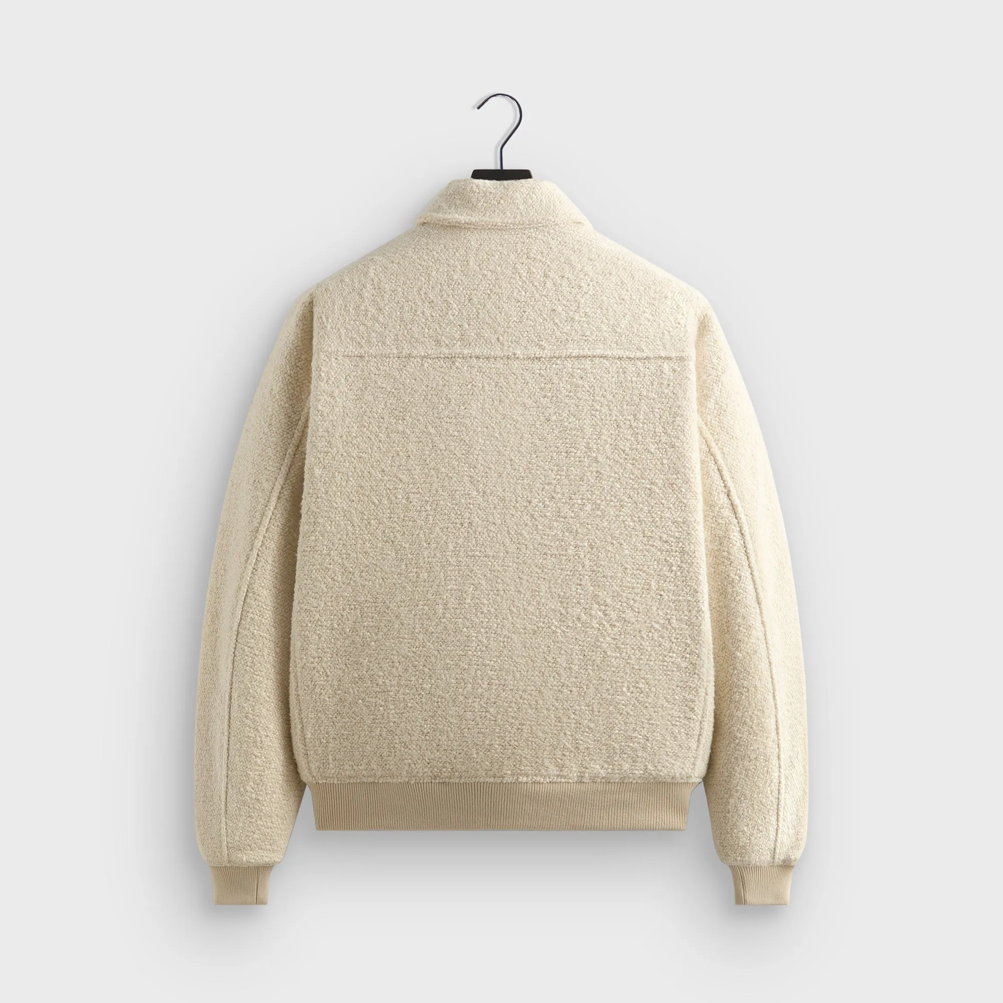 Casual Chic Style Comfortable Elastic Braiding Kith Boucle Hawthorne Flight Jacket - Sandrift