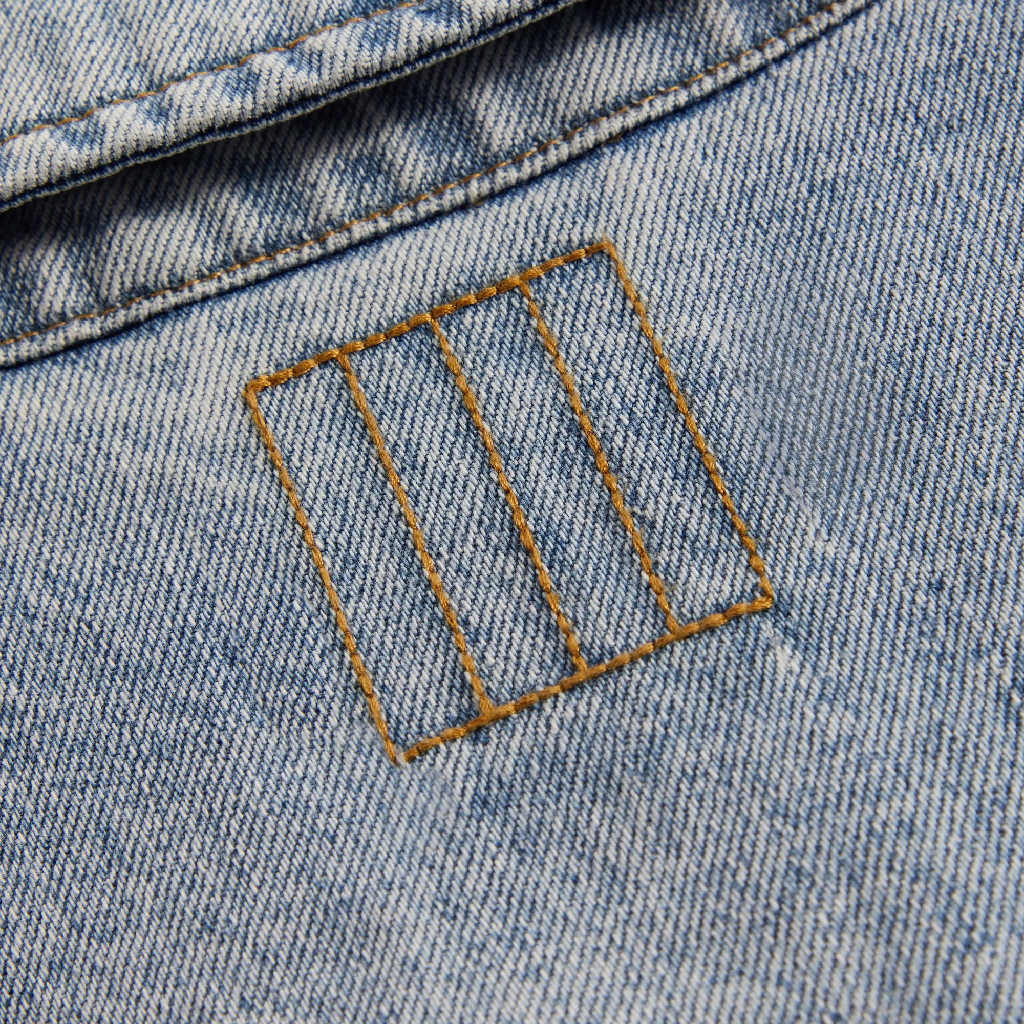 Comfortable Design Assembly Double - Knit Kith Centre Denim Jacket - Light Indigo