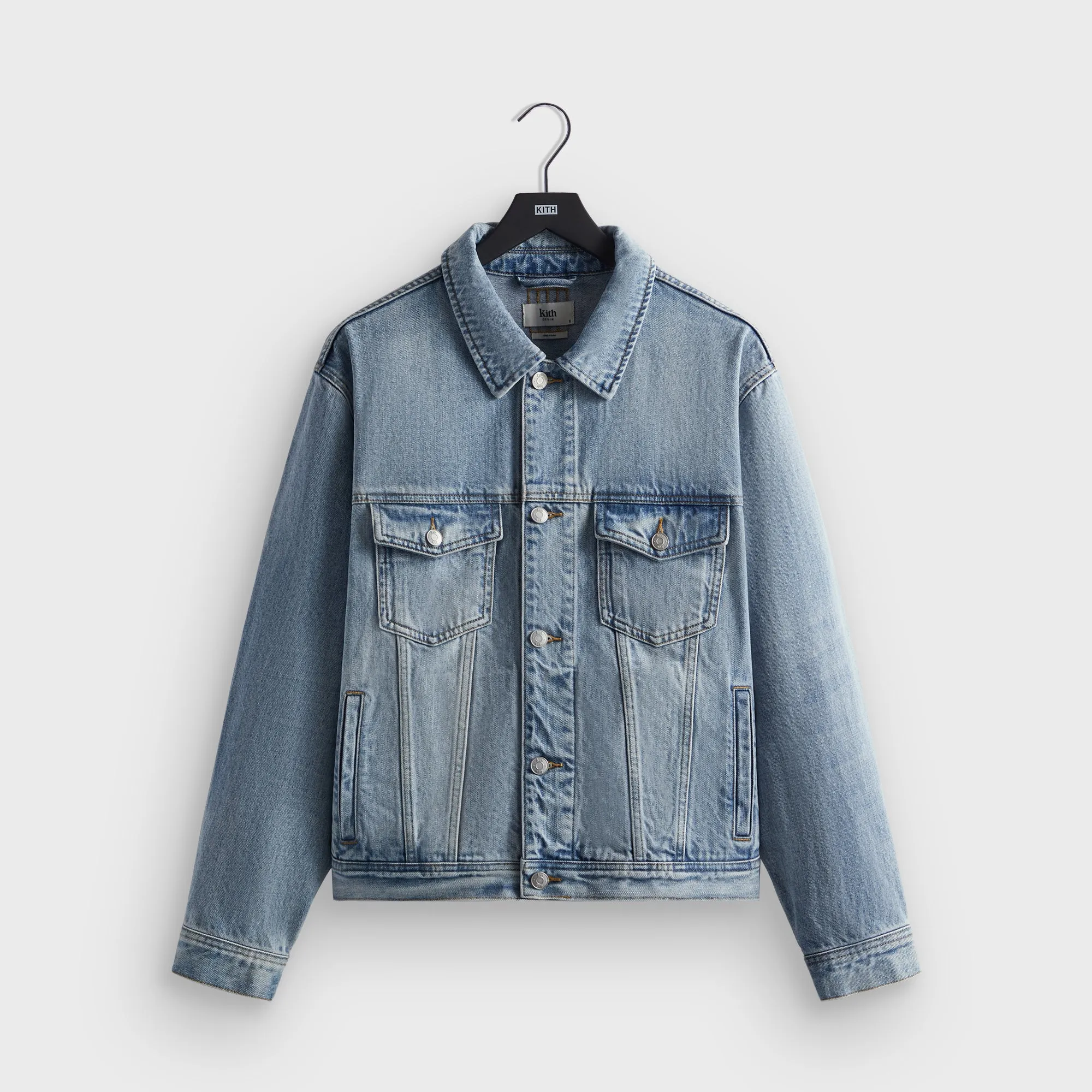 Arboretum Slim-Fit-Design Kith Centre Denim Jacket - Light Indigo