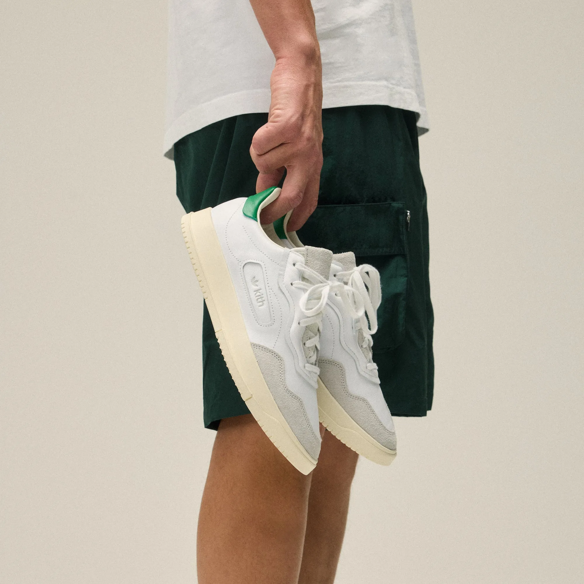 Bespoke Quality Kith Classics For Adidas Originals Sc Premiere - White / Green