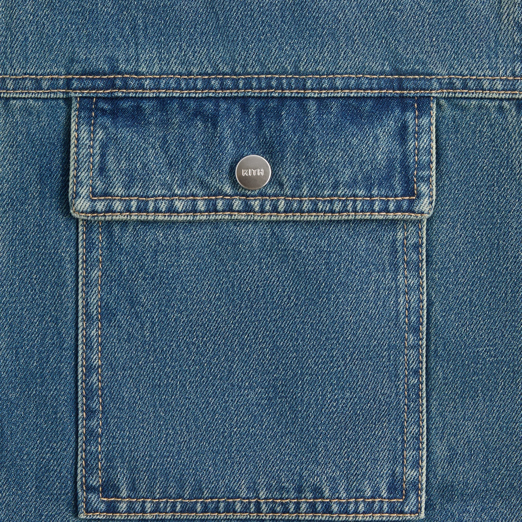 Comfortable Camel Kith Denim Apollo Shirt Jacket - Luka Wash