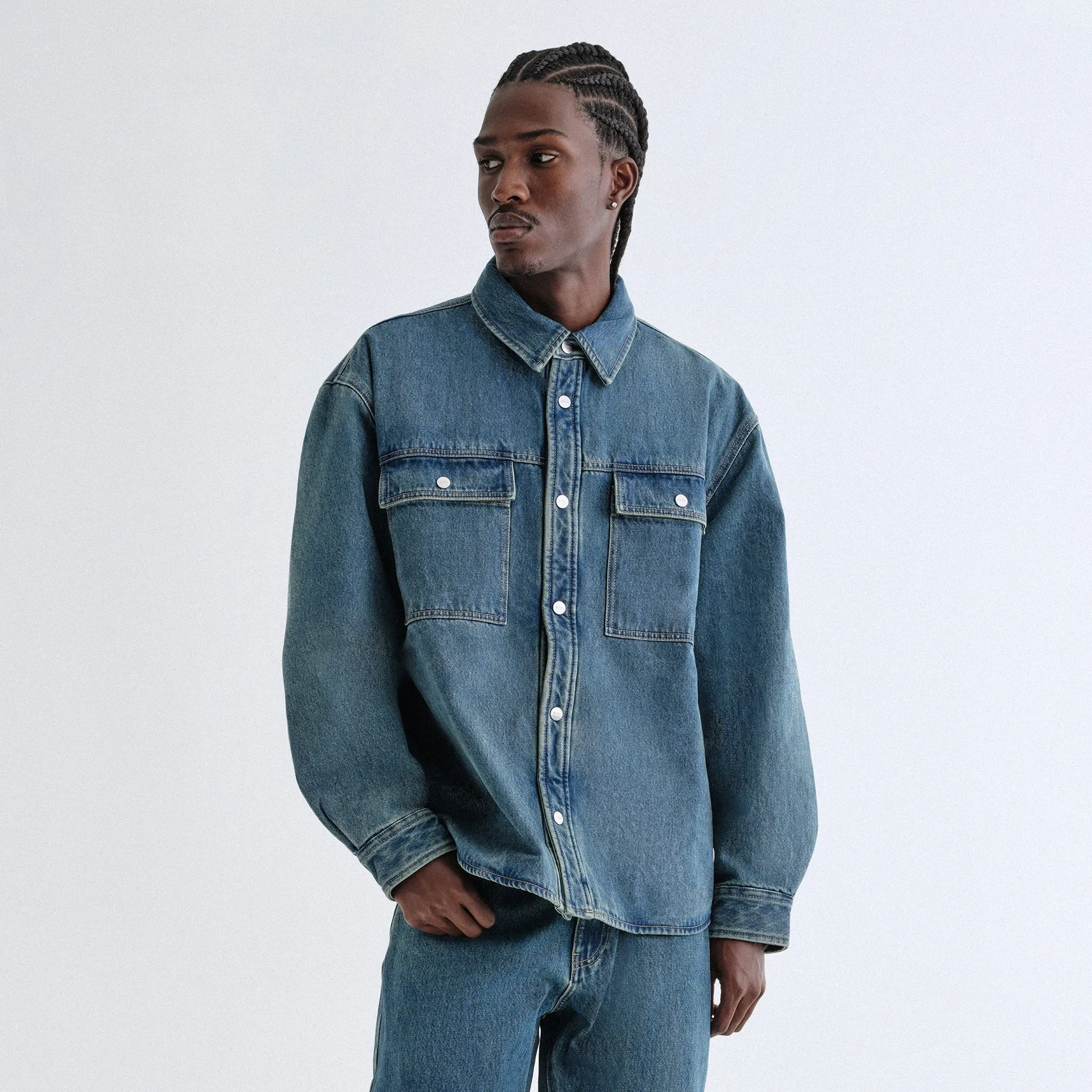 Bound Edge Kith Denim Apollo Shirt Jacket - Luka Wash