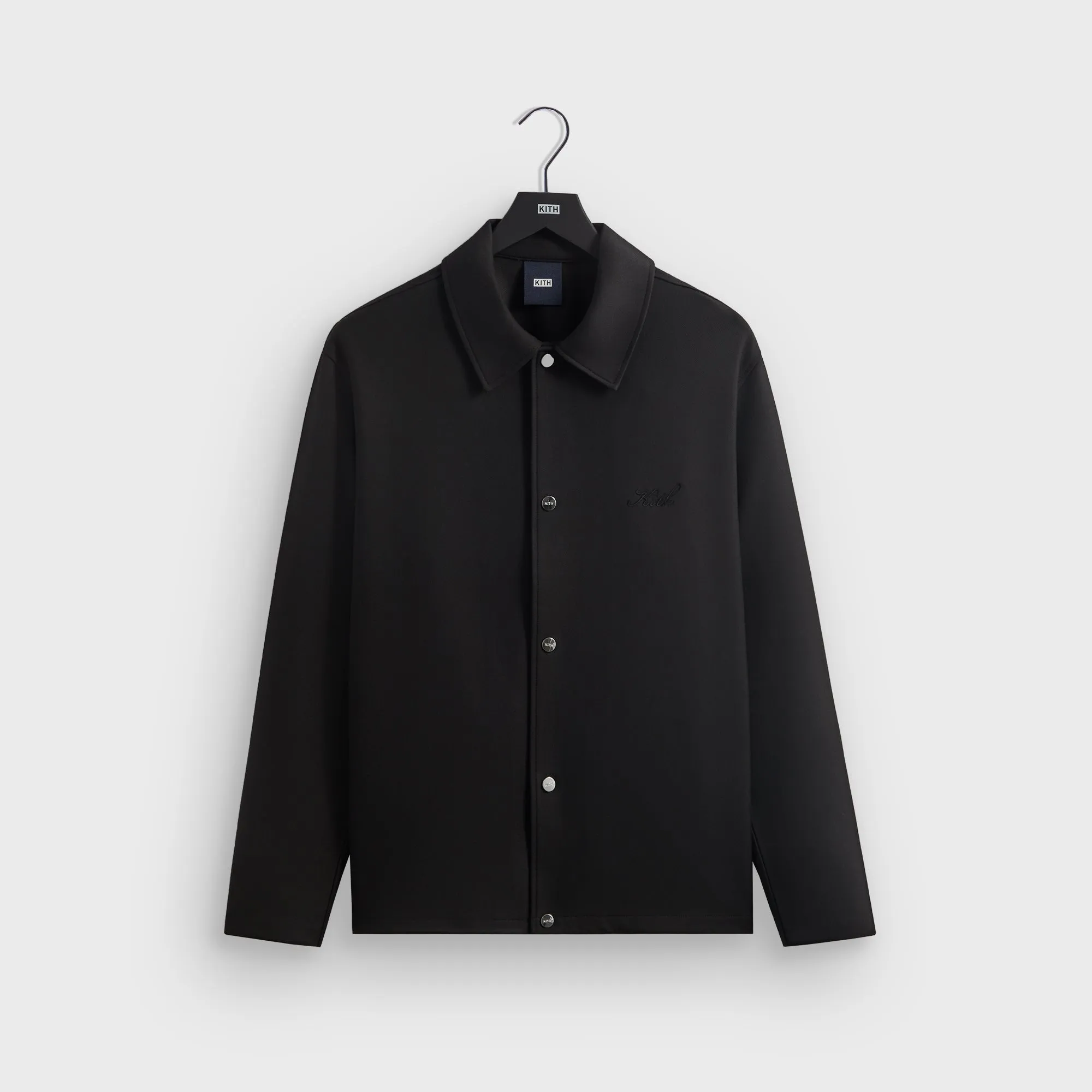 Kith Double Weave Coaches Jacket - Black Anti - Bruising Smooth Edge