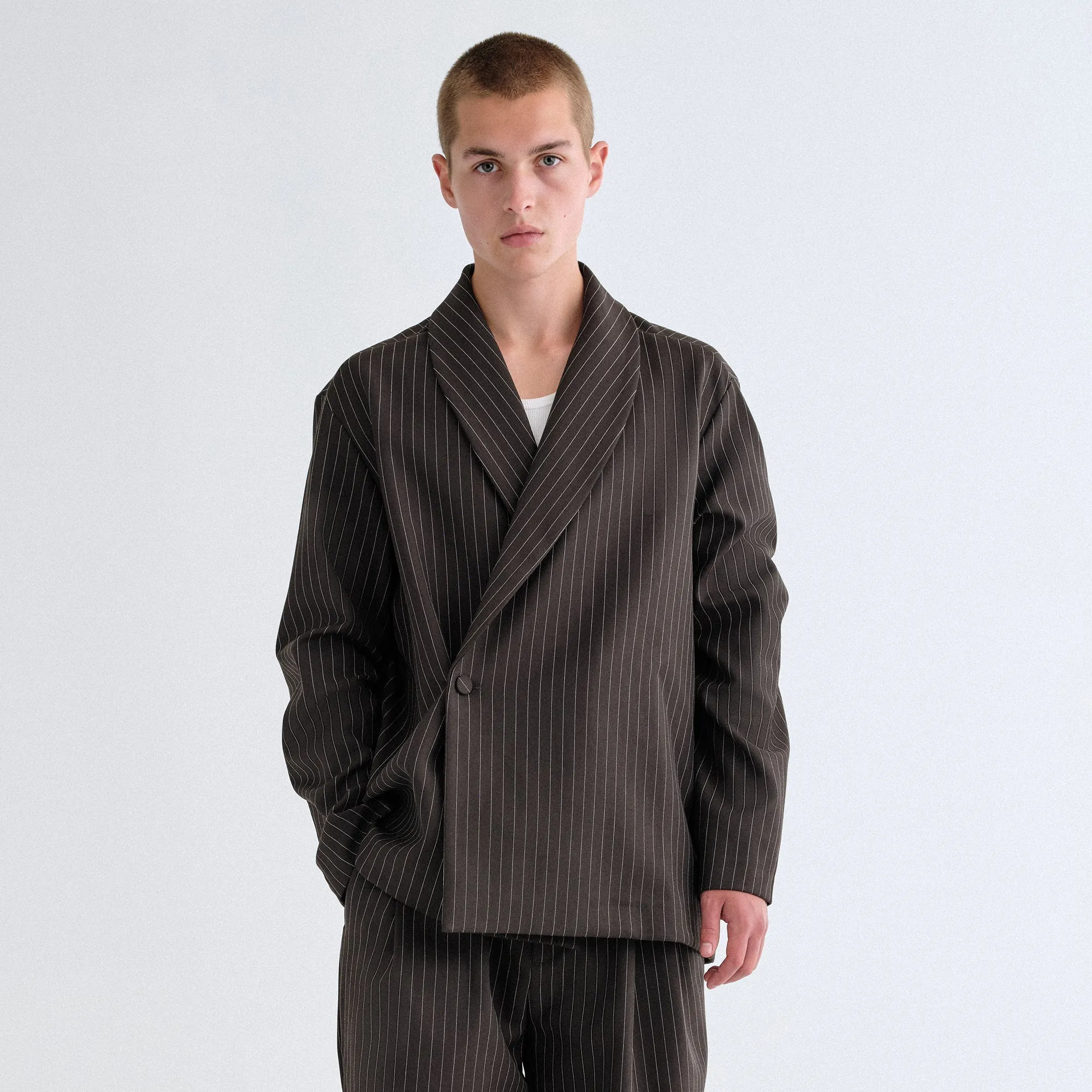 Functional Addition Kith Double Weave Long Sleeve Thompson Crossover Shirt - Kindling