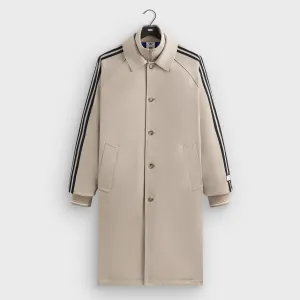 Kith For Adidas Football Hybrid Trench Coat - Beige Herringbone Finish Comfortable Neck Fitment
