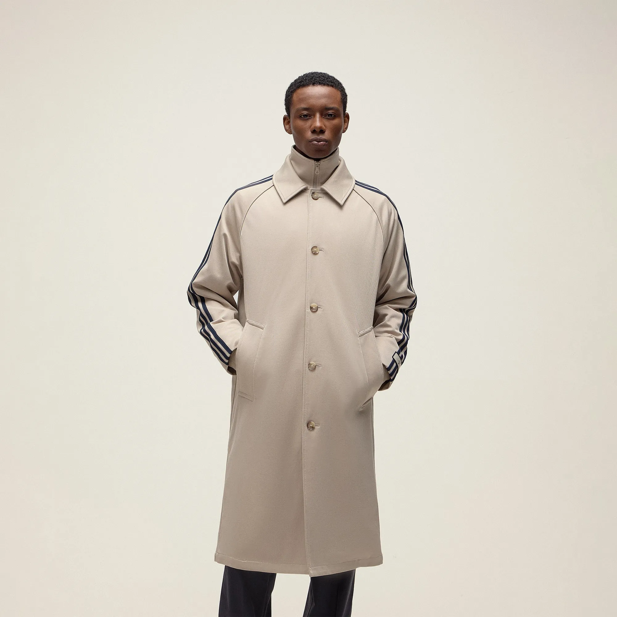 Kith For Adidas Football Hybrid Trench Coat - Beige Comfortable Suede Socks Fine Feature