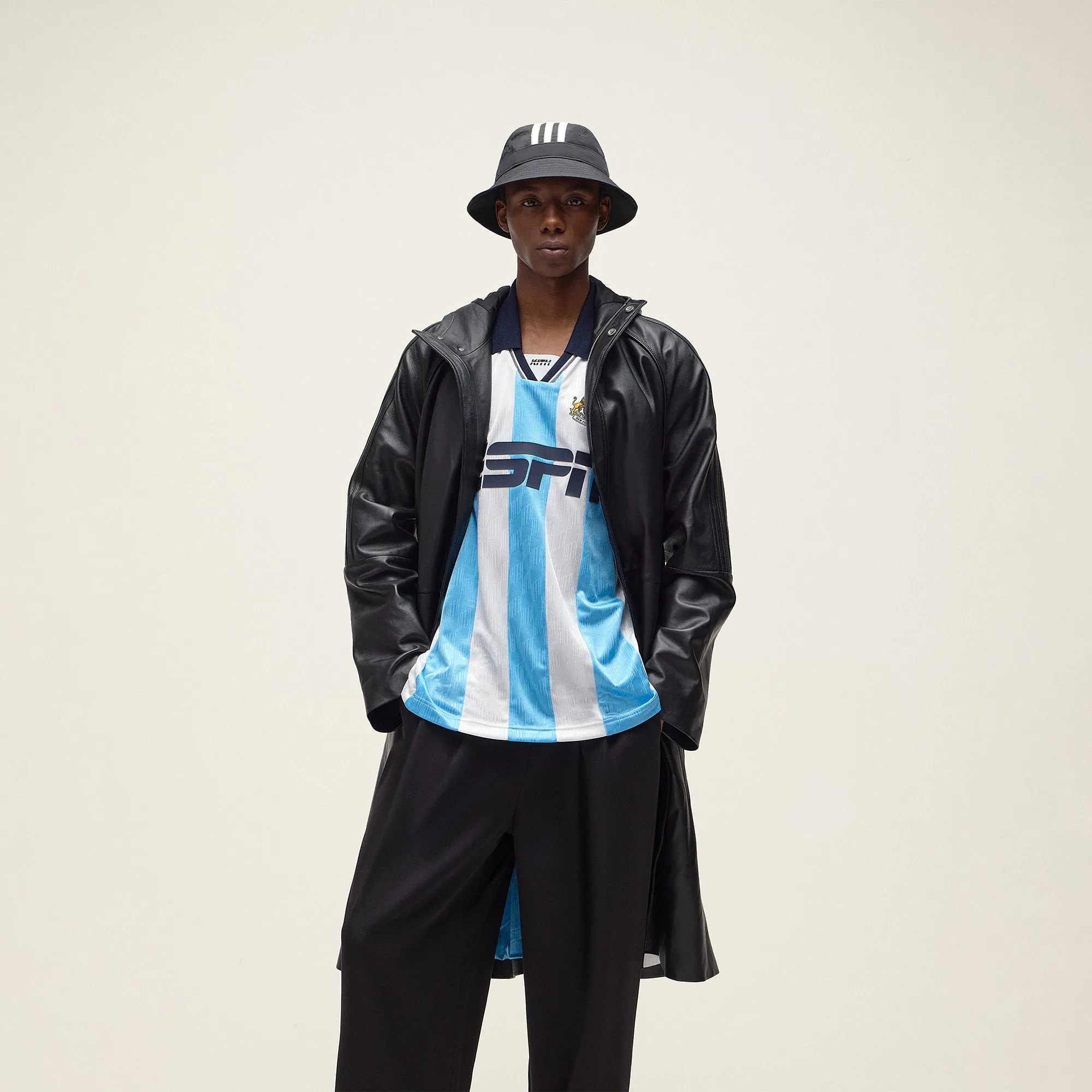 Kith For Adidas Football Stadium Coat - Black Anti - Fungi Feature Easy Off